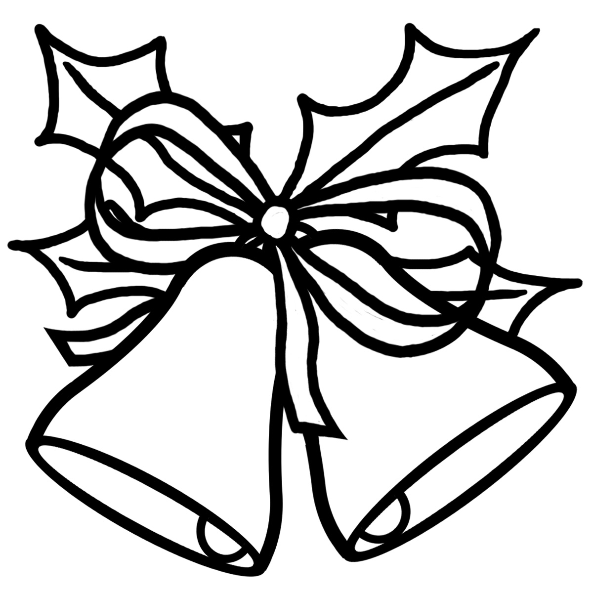 548 views Christmas bells black and white free clipart