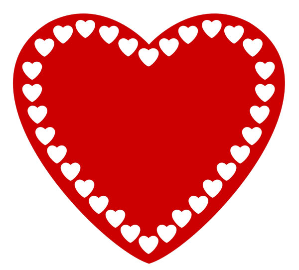 Red love heart clipart - ClipartFox
