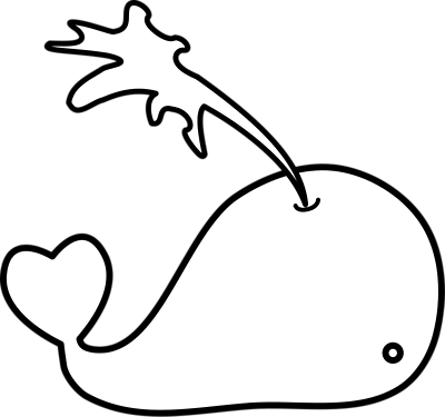 Whale outline clipart