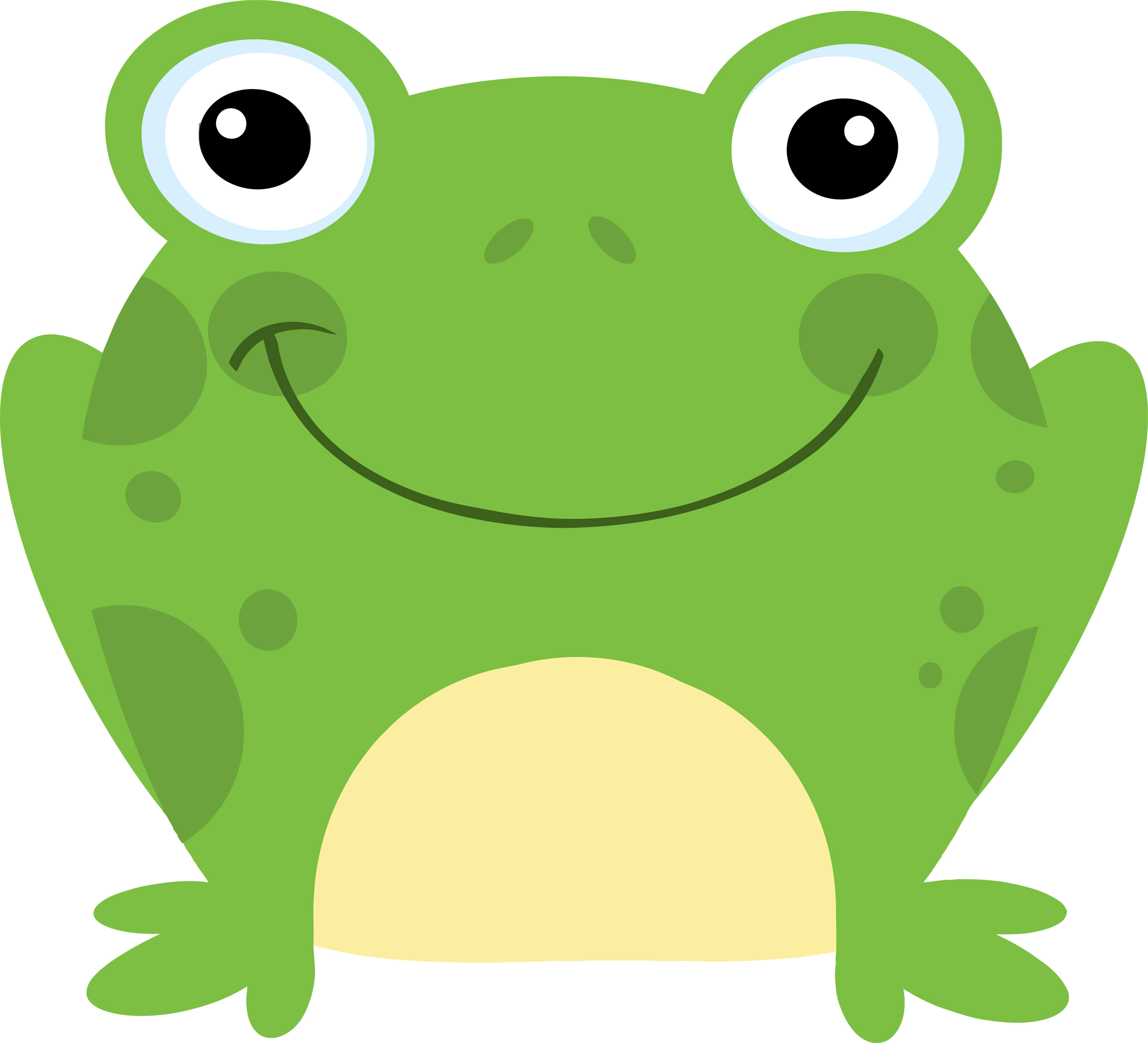 Cute toad clipart