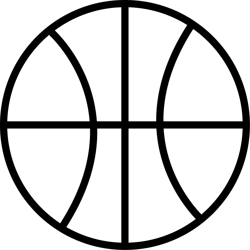 Half basketball clipart