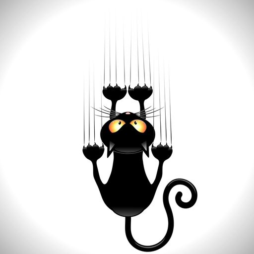 Fun Black Cat Cartoon by BluedarkArt | Crated