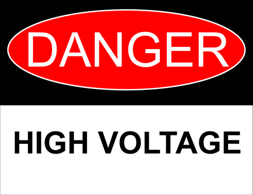 Danger - High Voltage Label - Label Templates - OL175 ...