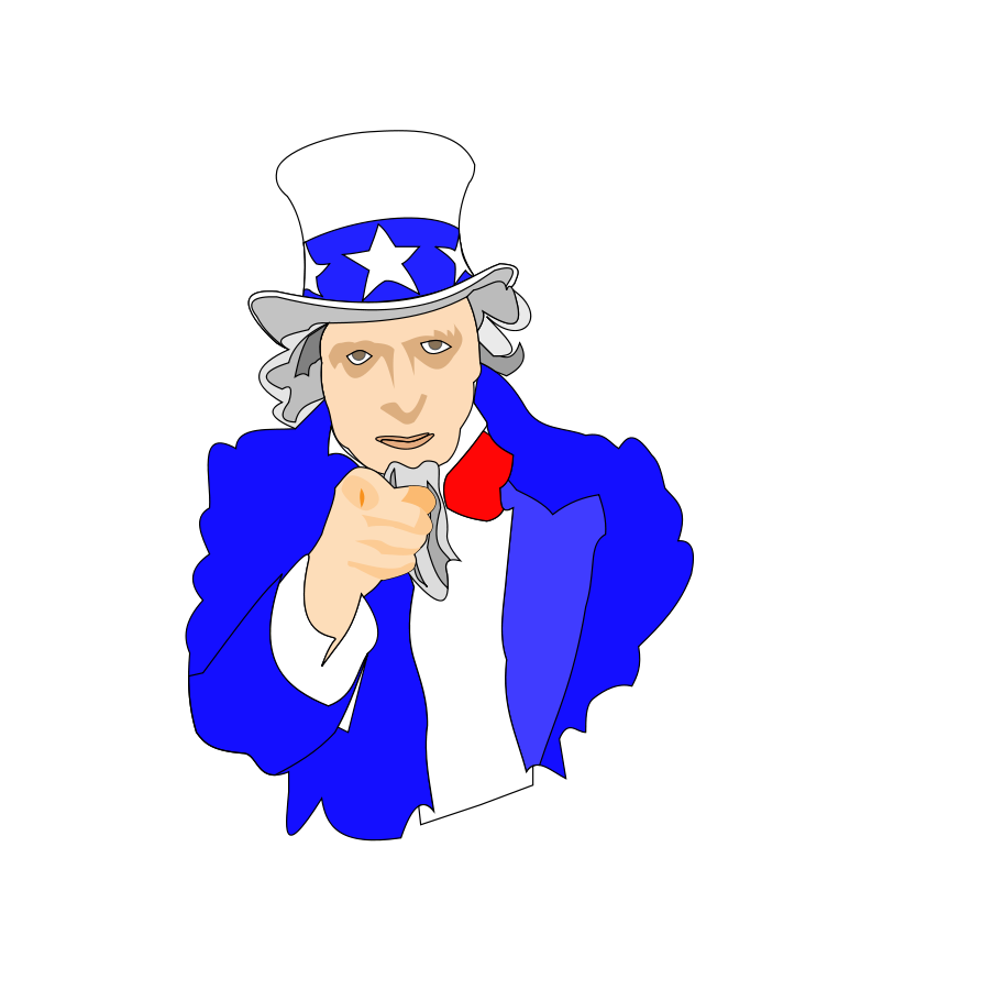 Uncle Sam Pointing Clipart