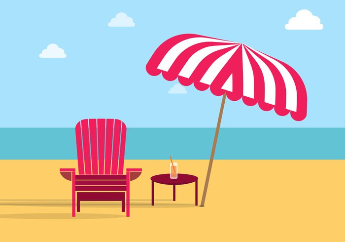 Adirondack Chair Beach Free Vector - Download Free Vector Art ...