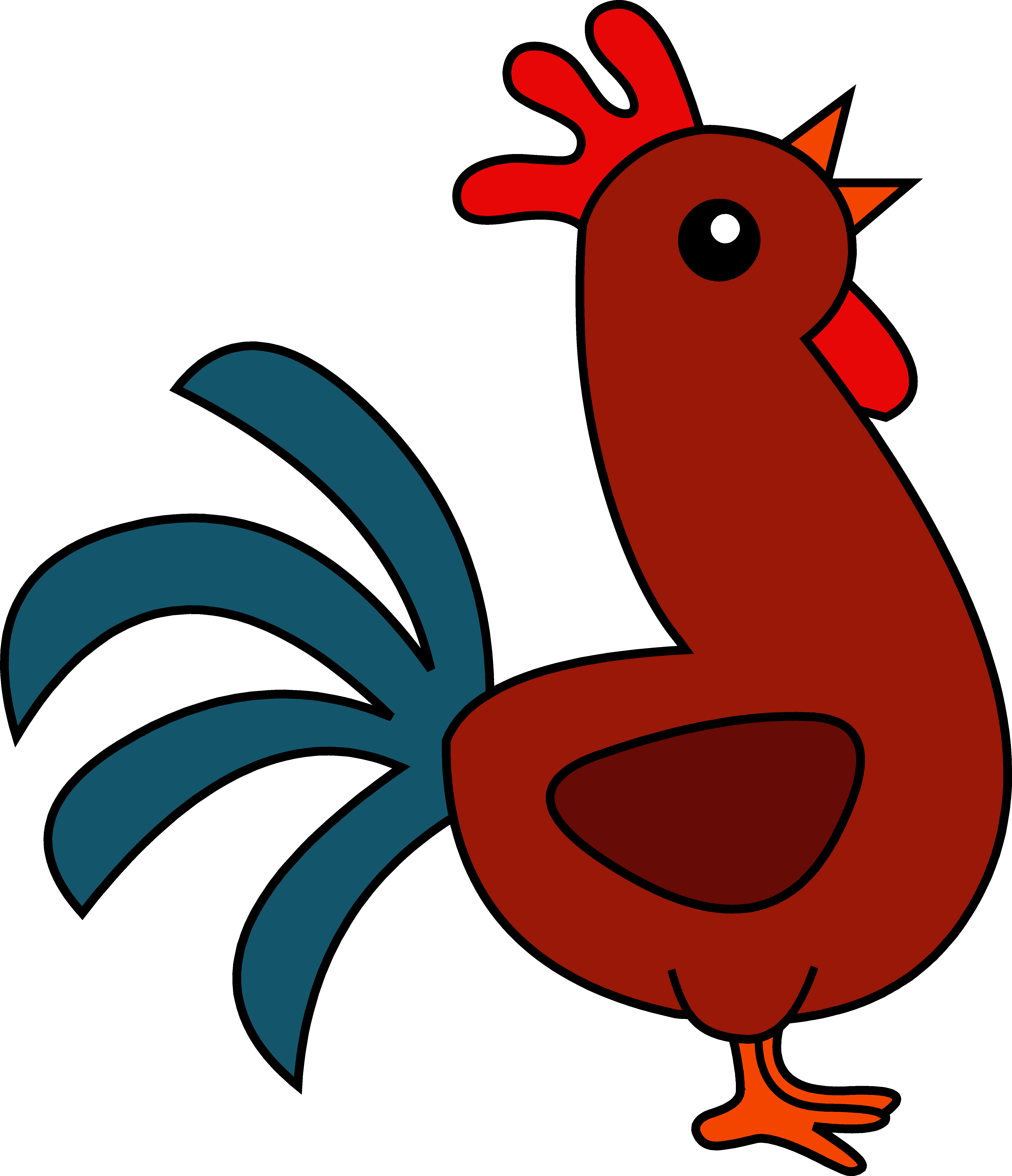 Cartoon rooster clipart - Clipartix