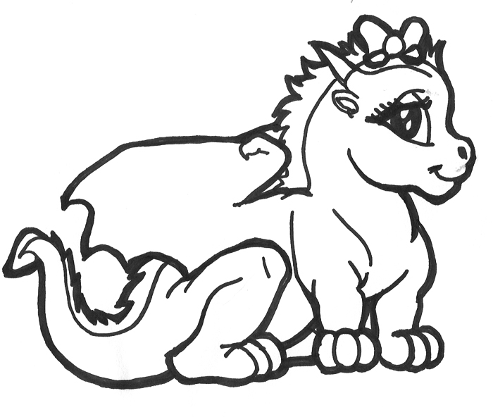 Cute Baby Dragon Coloring Pages - ClipArt Best