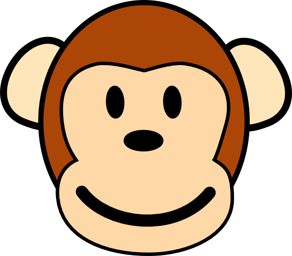 Happy Monkey clip art Free Vector
