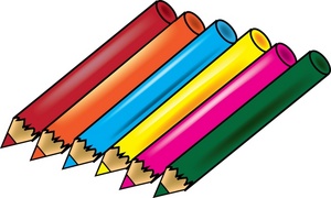 Cartoon coloured pencils clipart image #1578