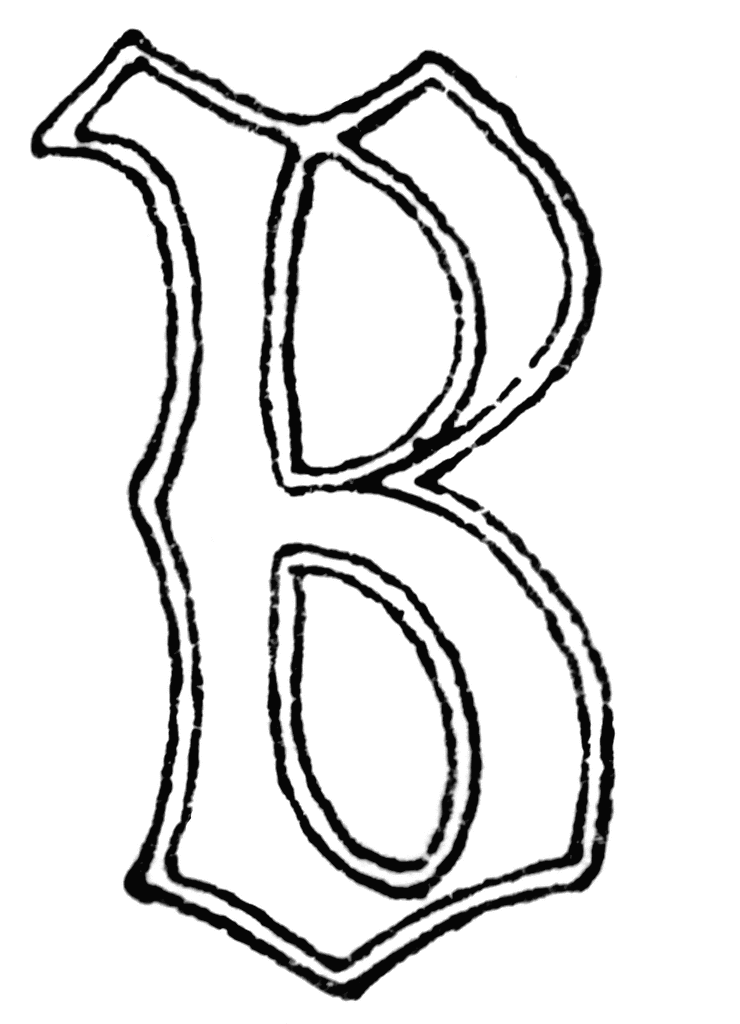 B, Old English | ClipArt ETC