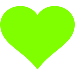Green heart clipart