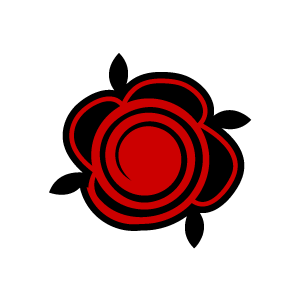 Flower Clipart - Red Swirl Painted Rose with White Background ...