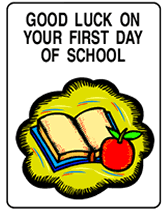 Free Good Luck On Your First Day of School Printable Greeting Cards