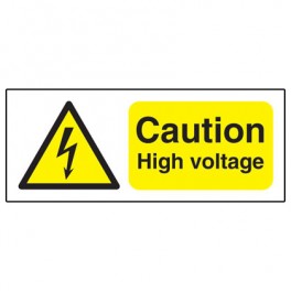 Caution High Voltage Safety Sign
