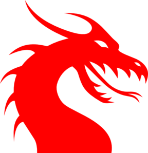Red dragon clipart