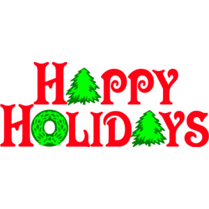 Christmas Clip Art Happy Holidays Word Art - Polyvore