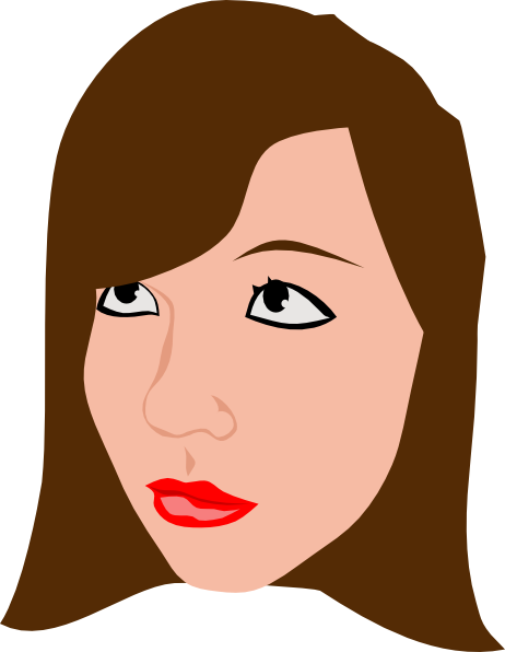 Girl with brown hair clipart