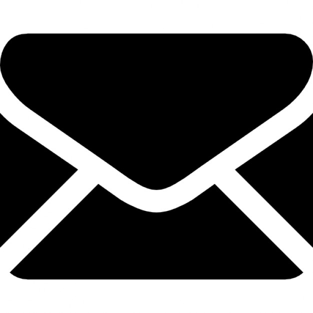 Black back closed envelope shape Icons | Free Download