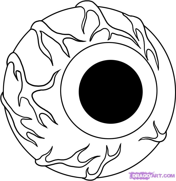 How to Draw an Eyeball, Step by Step, Halloween, Seasonal, FREE ...