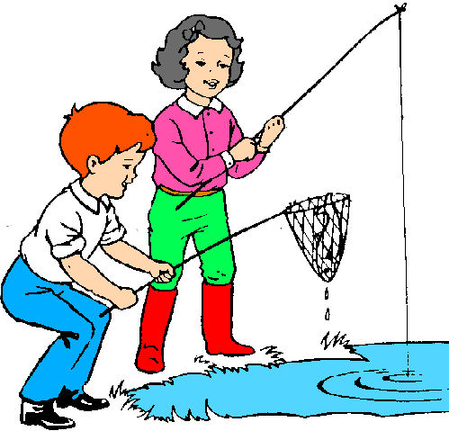 Fishing birthday clipart kid - FamClipart