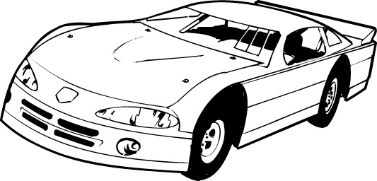 Race car outline clipart