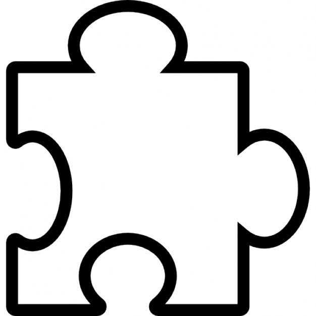 Puzzle piece outline Icons | Free Download