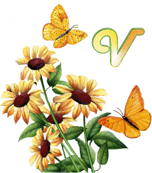 Alphabet of Flowers and Butterflies Animated Gifs ~ Gifmania