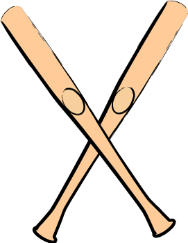 Baseball bat baseball crossed bats clipart 2 - Clipartix