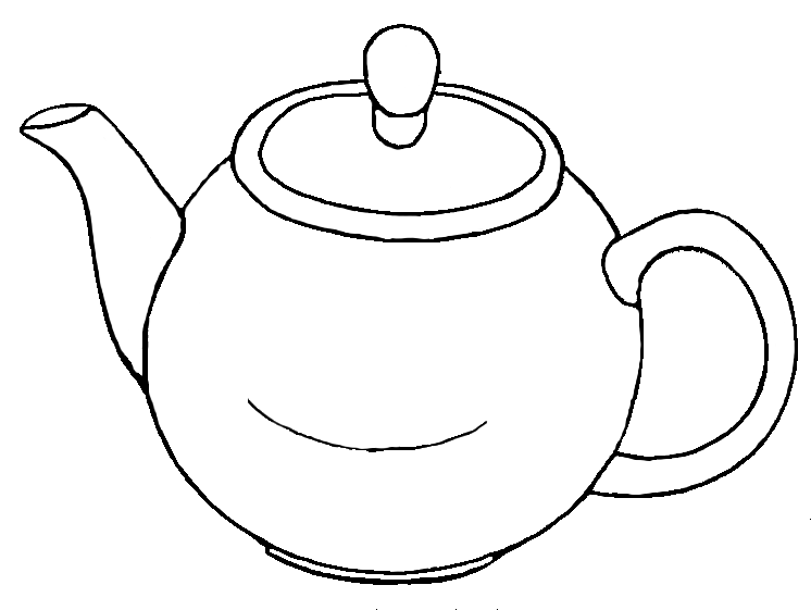 Teapot clipart outline