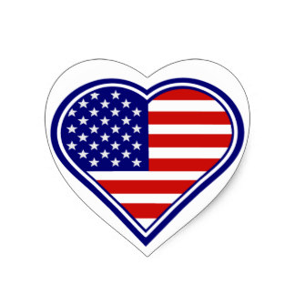 Heart Shaped American Flag Gifts on Zazzle