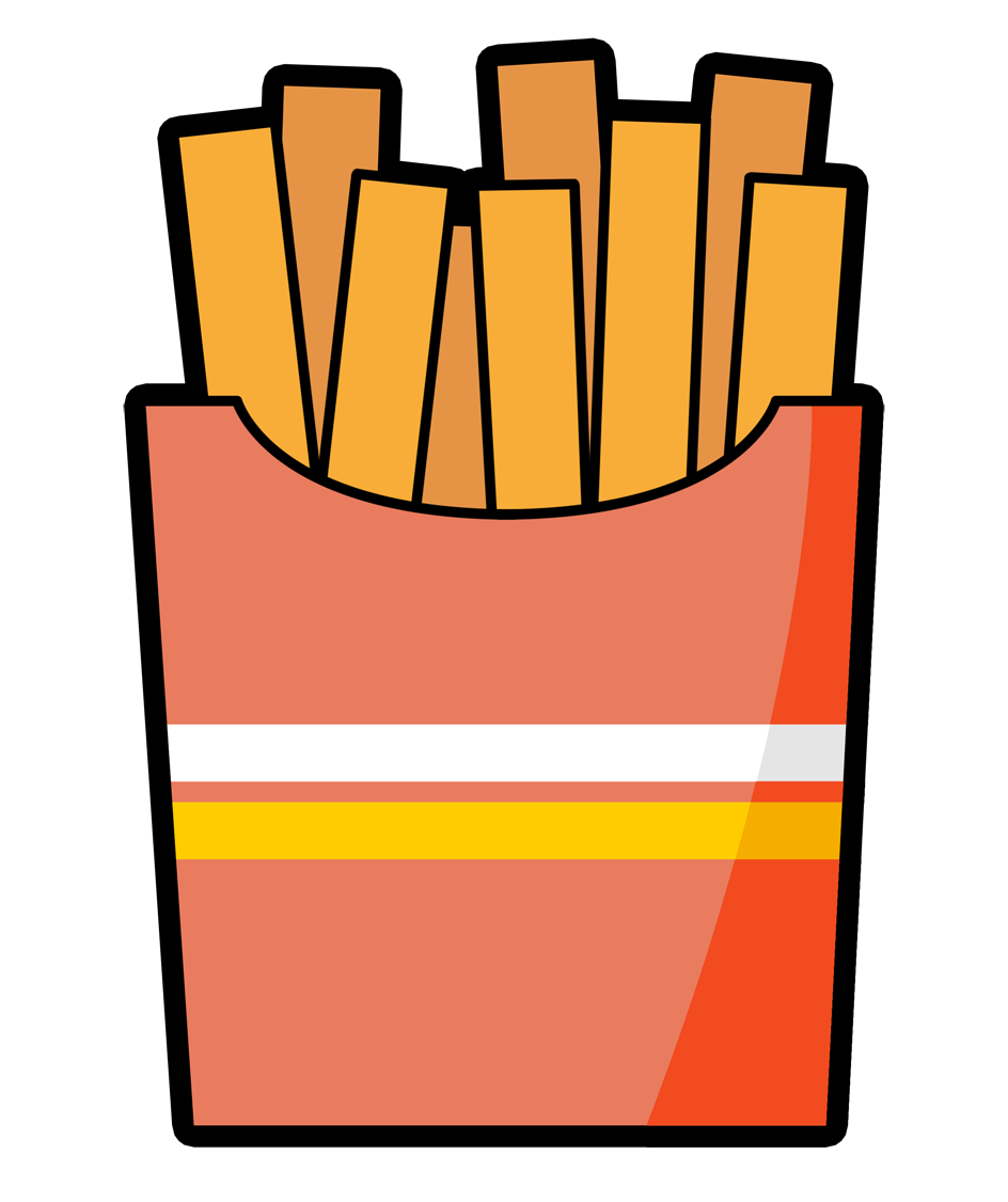 No french fries clipart