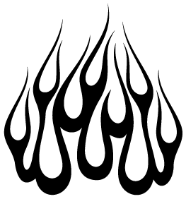 Black and white flames clipart - ClipartFox