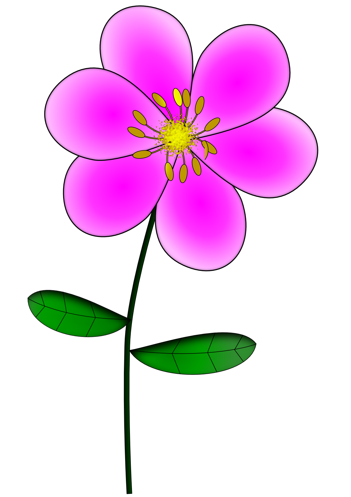 Flowers For > Light Pink Flower Clip Art