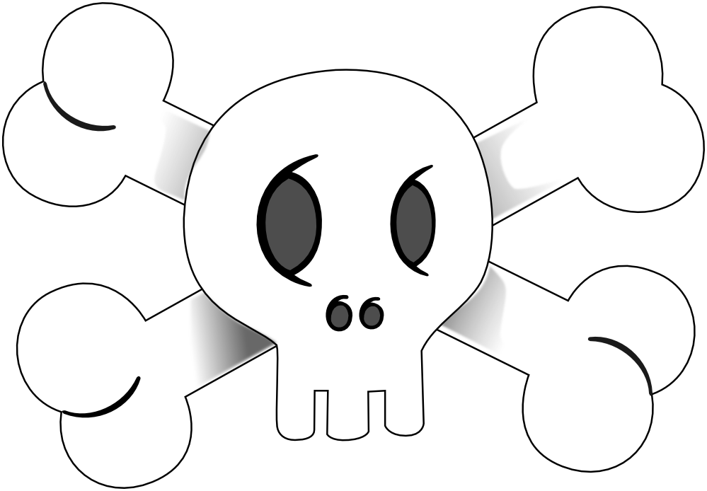 Clip Art: Pirate Skull White Bones clipartist ...