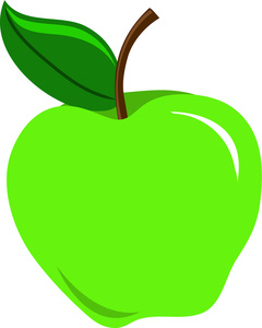 Free green apple clipart
