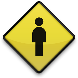 Yellow Road Sign Icons People Things Â» Icons Etc