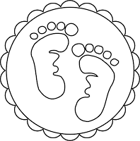 footprint cut out pattern
