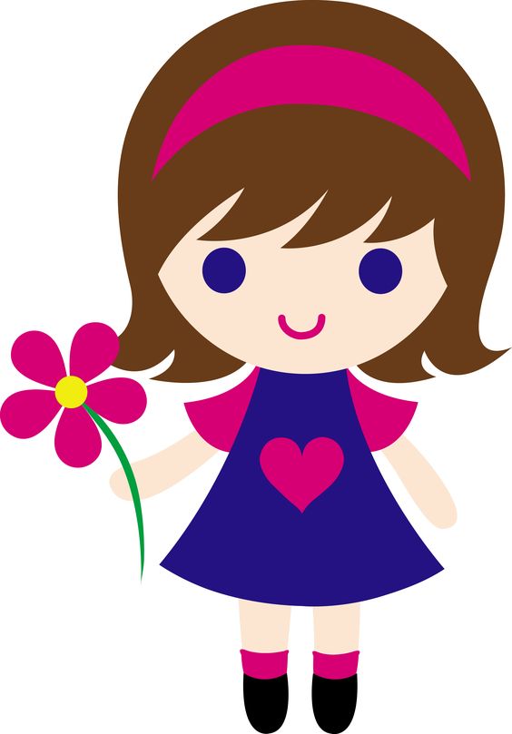 Girl with jewelry clipart