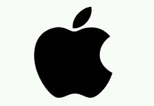 Black Apple Logo Sticker