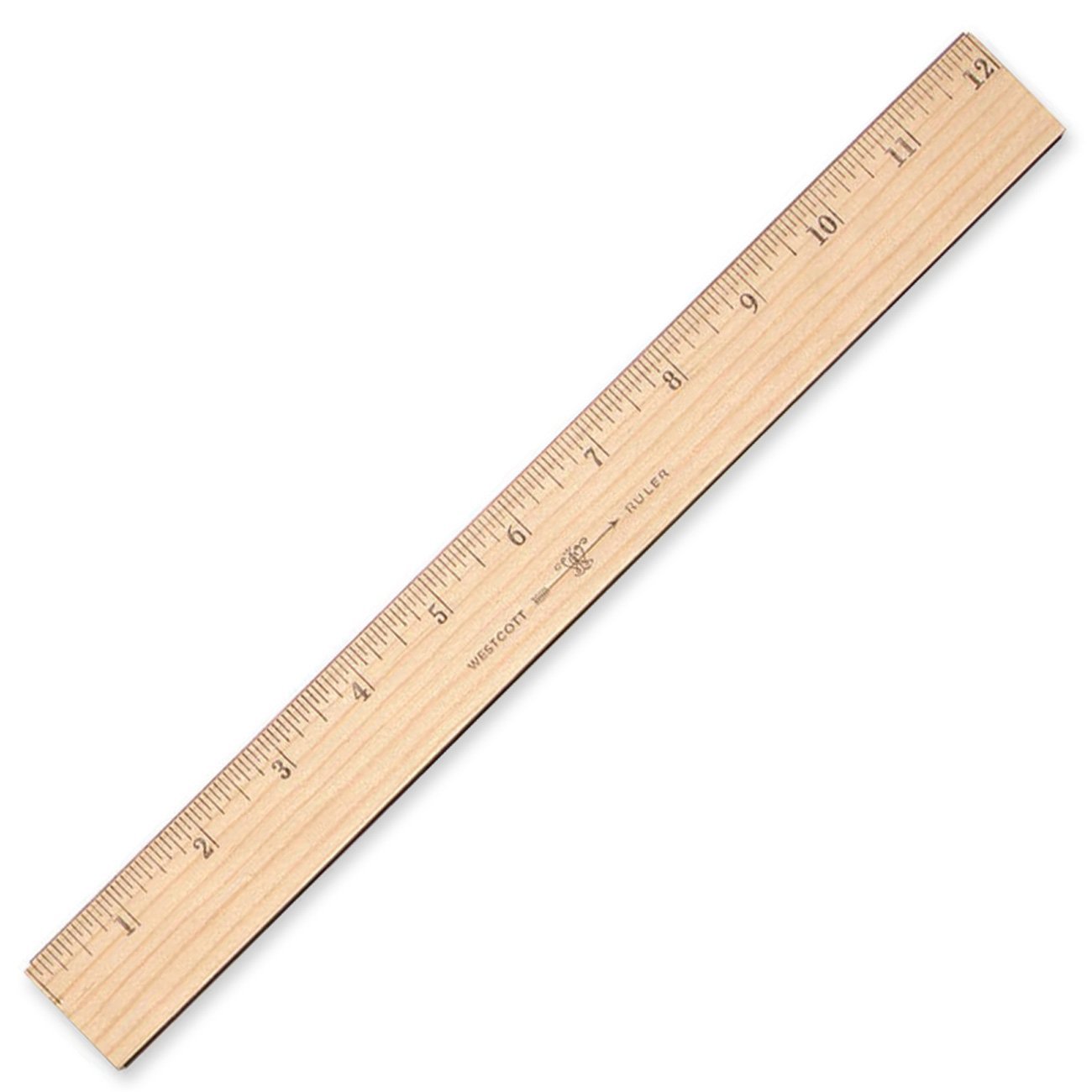 Amazon.com : Westcott Wood Ruler Measuring Metric and 1/16 " Scale ...