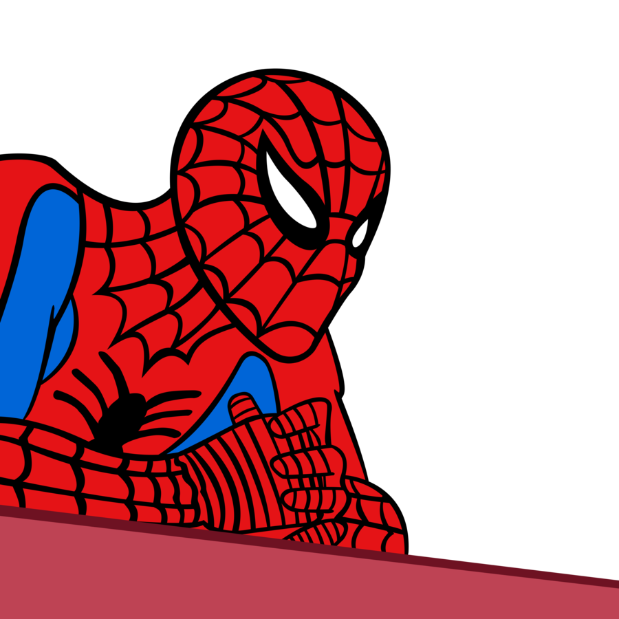 60's Spiderman Vector (no background)
