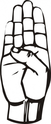 Sign Language B clip art - Download free Other vectors