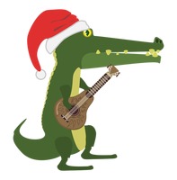 Cartoon alligator playing guitar Vector Image - 1508898 ...
