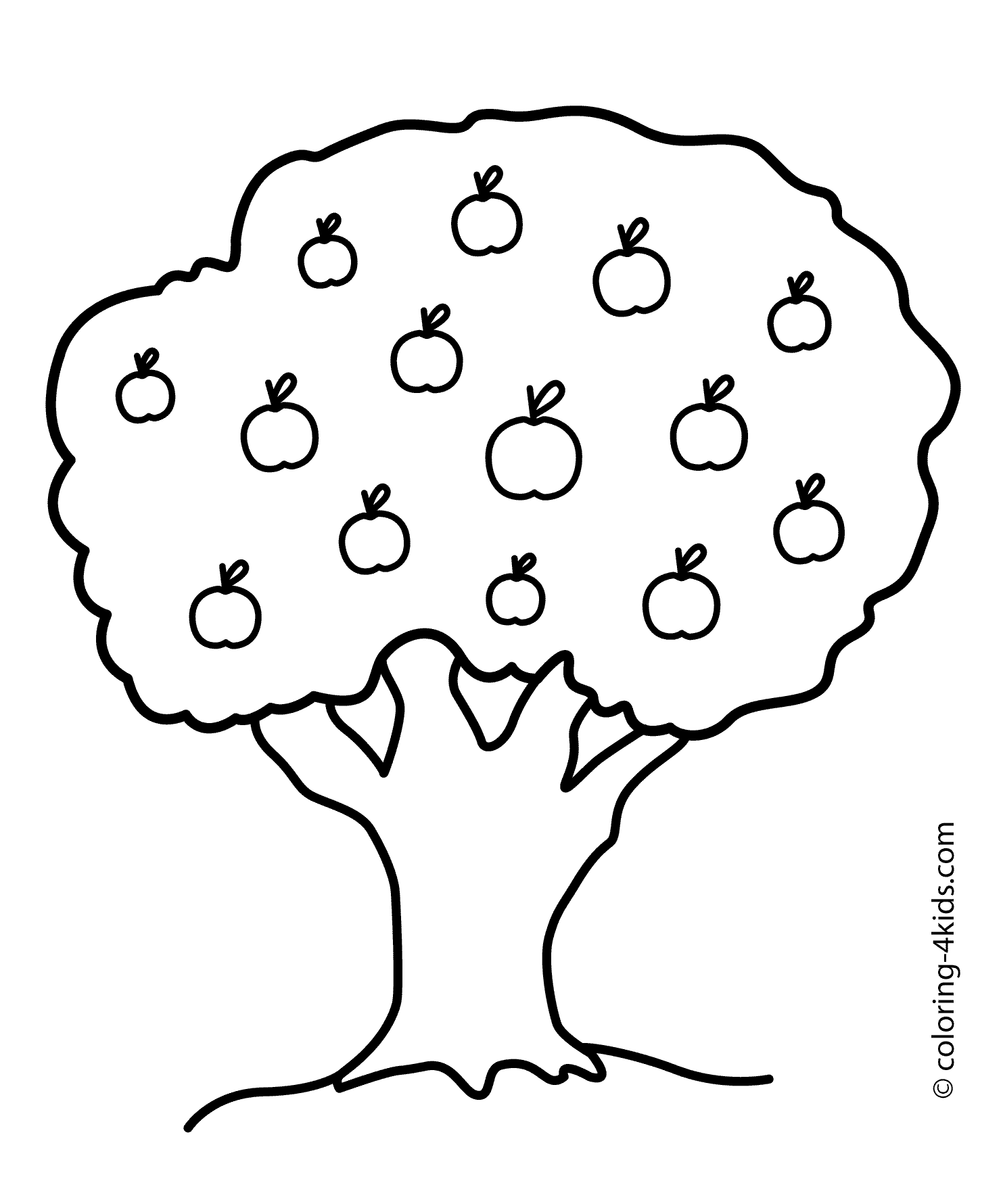 26 tree coloring page to print | Print Color Craft