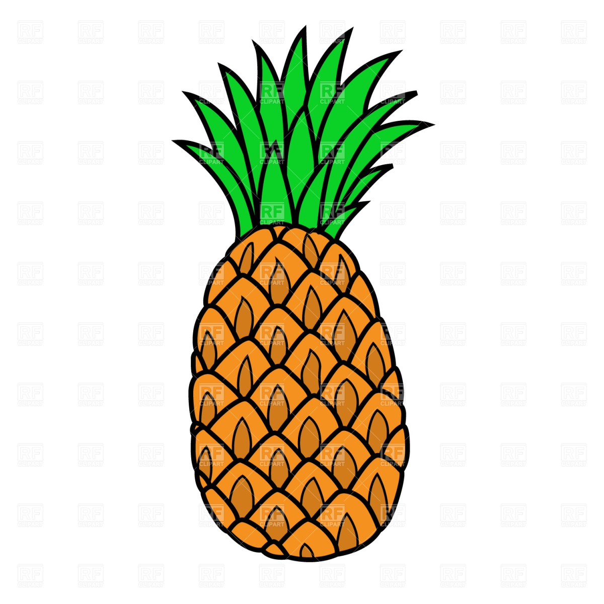 Cartoon Pineapple Clipart - Cliparts and Others Art Inspiration