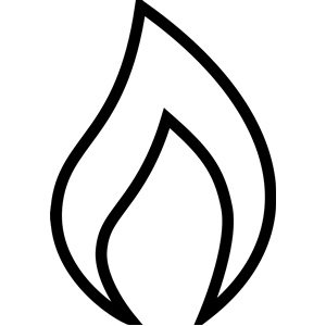 Flame outline clipart
