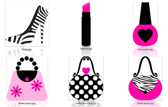 Girly Diva Clipart Graphic Design Hot by partypapercreations