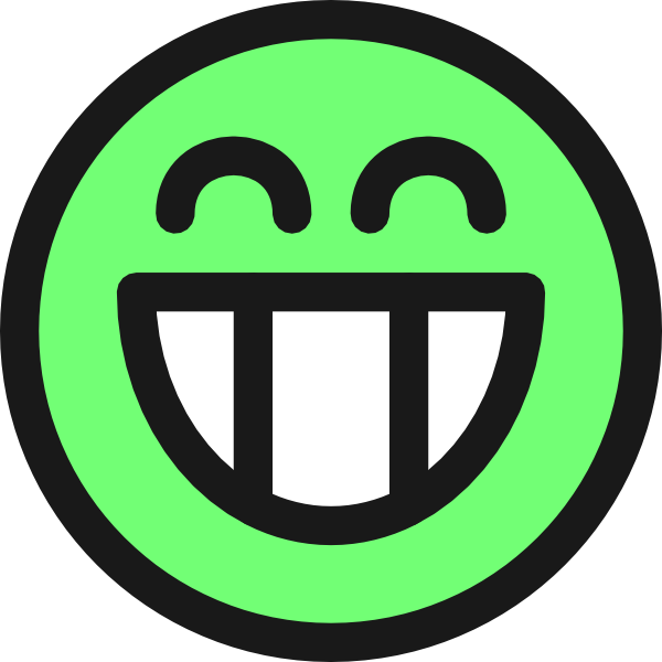 Flat Grin Smiley Emotion Icon Emoticon clip art Free Vector