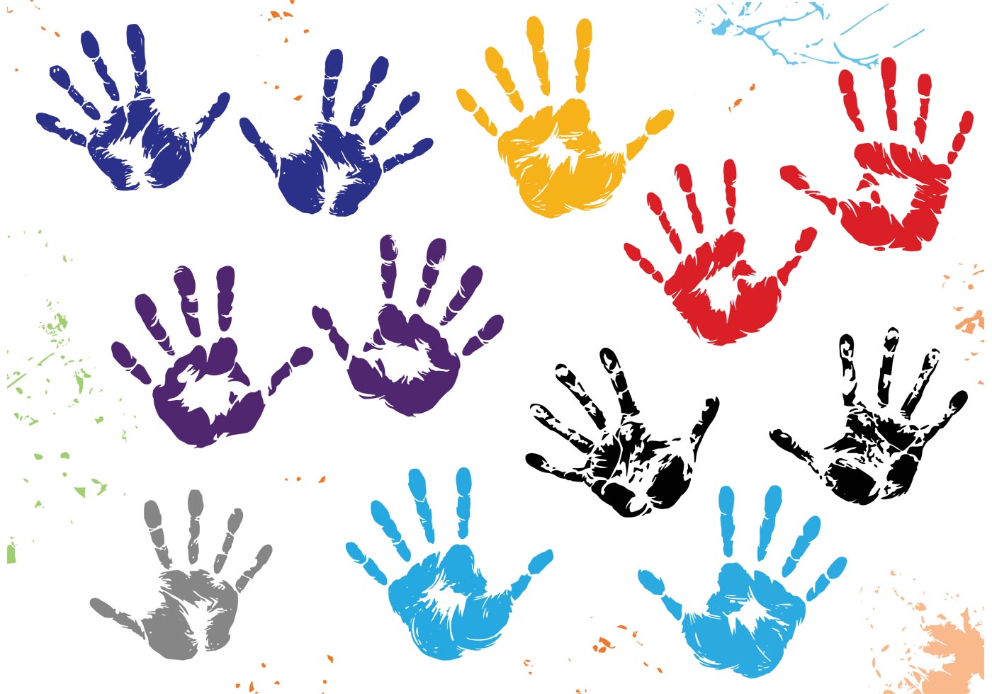 Child Hand Print Vectors - Download Free Vector Art, Stock ...