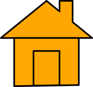 Orange House Icon clip art - vector clip art online, royalty free ...